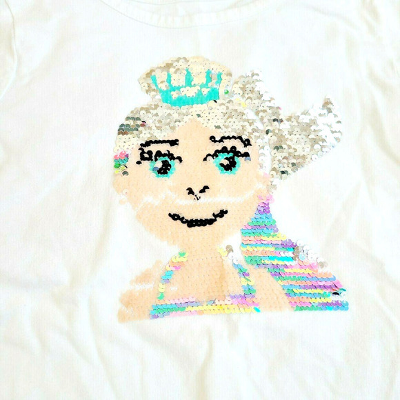 Girls Summer Tee Bundle Size 6 Mermaid Tie Dye Sequins - Picture 2 of 6